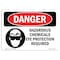 Signmission OSHA Danger, Hazardous Chemicals Eye Protection Required, 18in X 12in Alum, 18" W, 12" H, Landscape OS-DS-A-1218-L-1310 - alternate 1